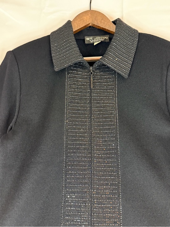 ST JOHN EVENING Women’s Size 10 Sweater Cardigan VINTAGE Embellished Made in USA - Picture 5 of 16